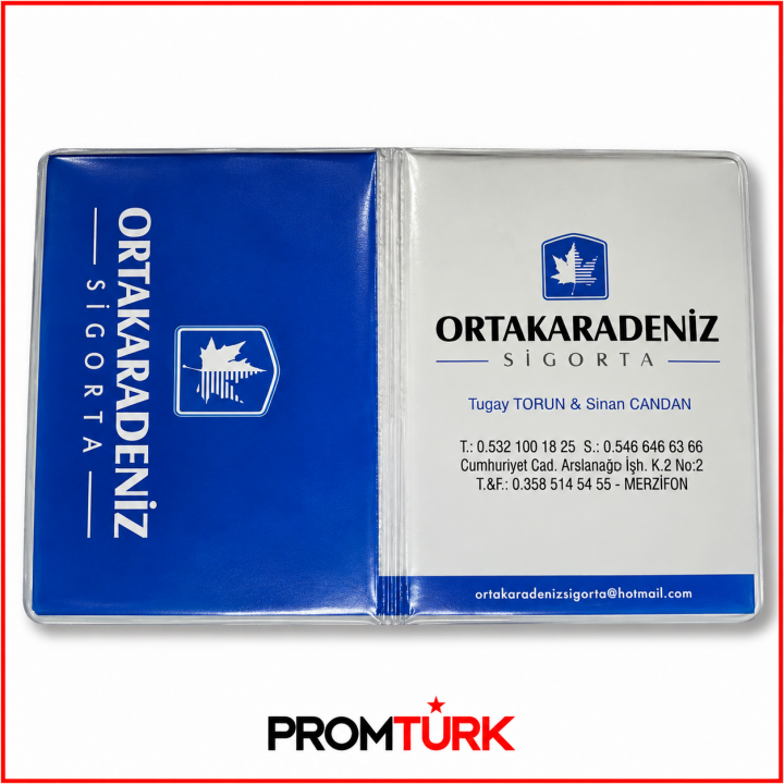 Beyaz 4 Renk Ofset Baskılı Promosyon Ruhsat Kabı